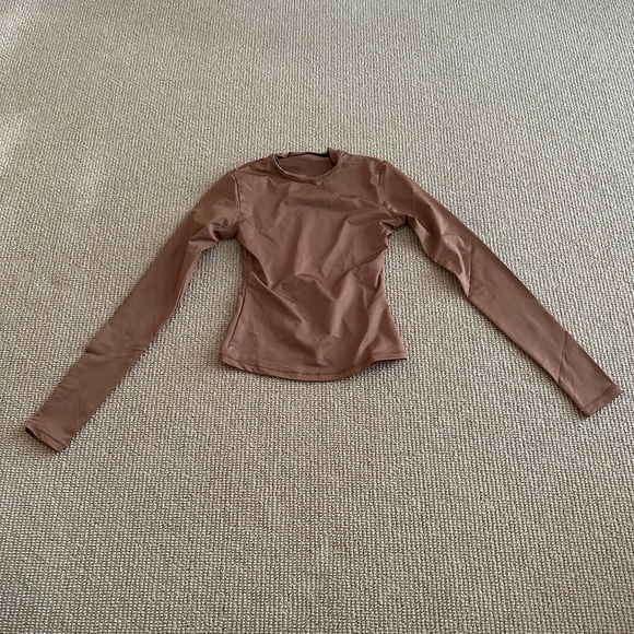 SKIMS Other - Skims Almond Swim Long Sleeve Shirt Swimsuit, Size XXS NWT